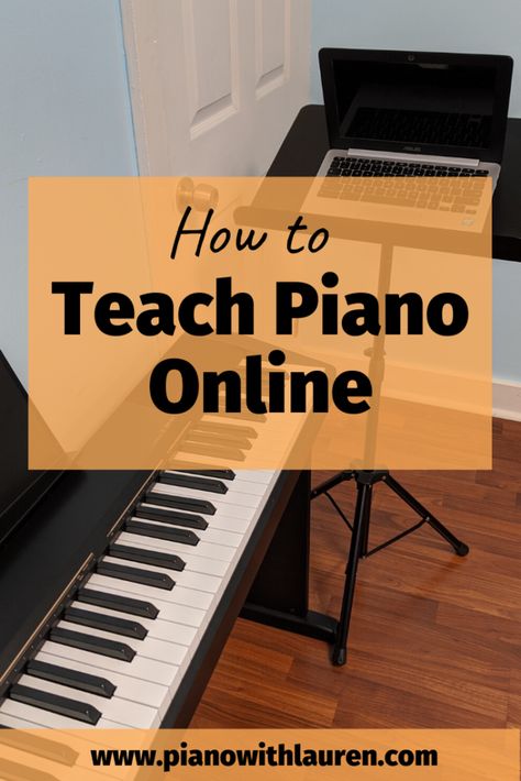 Here are some tips on how to teach piano lessons online. Teaching piano lessons online is becoming an essential skill for teachers. This post includes a free download guide for students and parents to get set up for online piano lessons. Piano Chord, Piano Lessons For Kids, Piano Pedagogy, Guitar Poster, Keyboard Lessons, Teaching Piano, Piano Classes, Piano Teaching Resources, Online Piano Lessons