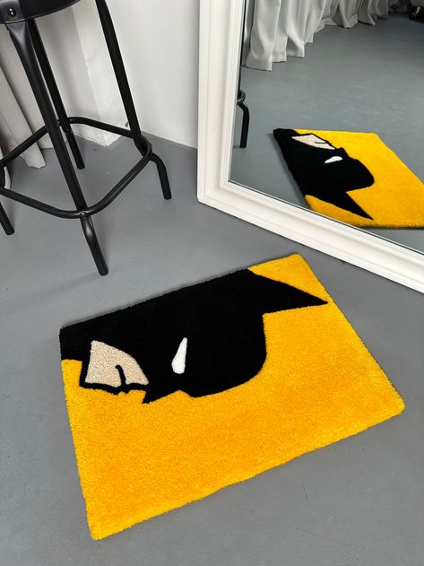 Buy Custom Rugs, Batman, Tufted Rugs, Cool Rugs, Cute Rugs, Rugs Handmade, Bedroom Rugs, Handtufted Rugs,tuft Rugs, Comic Rugs, Funky Rugs Online in India - Etsy Tufting Rugs Aesthetic, Batman Rug, Rugs Funky, Tuft Rugs, Rugs Cute, Cute Rugs, Funky Rug, Tufting Rugs, Cool Rug