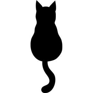 Cute Silhouette Design, Cat Silloute, Black Cat Outline, Sillouttes Images, Cats Silhouette, Tattoo Silhouette, Silhouette Chat, Cats Tattoo, Hat Silhouette