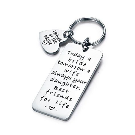 CJ&M #Wedding Gift Keyring - Mother of the #Bride Keyring - Today a #Bride Tomorrow a Wife, Always Your Daughter. Best Friends for Life Bride Gift From Best Friend, Gifts For Best Friend On Her Wedding Day, Best Friend Bride Gift, Mother Of The Bride Gift To Daughter, Mother Of The Bride Ornament, Brides Mom, Friends For Life, Best Friends For Life, Always You