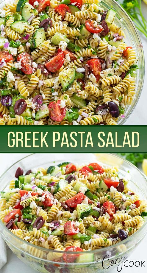 The Shortcut Kitchen Recipes, Cold Feta Pasta Salad, Teriyaki Pasta Salad, Past Salad Recipe Cold Pasta, Pasta Salad Recipes With Feta Cheese, Feta Pasta Salad Recipes, Best Greek Pasta Salad, Easy Healthy Pasta Salad Recipes, Pasta Salad Feta Cheese