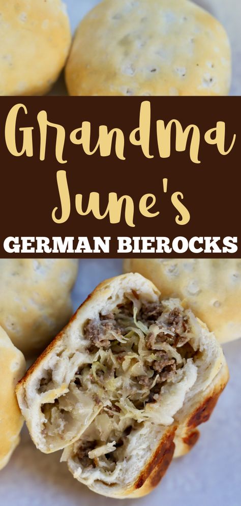 My Grandma's Super Easy Recipe For Bierocks - Slice of Jess Best Bierocks Recipe, Beer Rocks Recipe Easy, Sourdough Bierocks Recipe, Best Beerock Recipe, Easy Beirrocks, Beerock Recipe Homemade, Beerock Recipe Recipes, Bierocks Dough Recipe, Homemade Bierocks Recipe