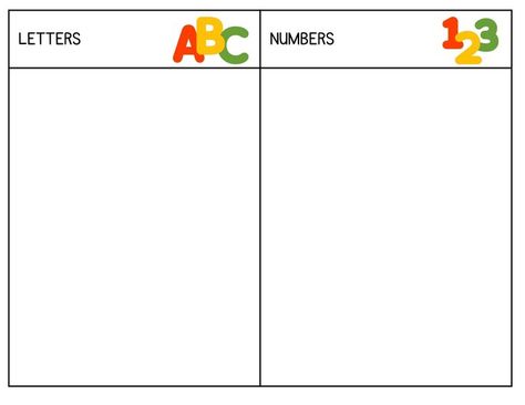 Have students practice sorting letters and numbers with this free download. Free Lettering, Letters And Numbers