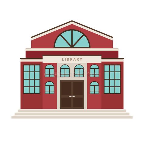 Red library cartoon building icon. For city design. Vector illustration , #ad, #cartoon, #building, #Red, #library, #icon #ad Library Building Illustration, Red Library, Library Drawing, Vector Library, Red Building, Library Icon, Spanish Projects, Cartoon Building, Building Sketch