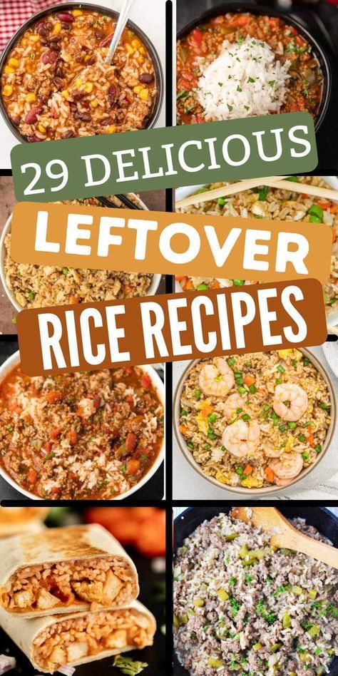 If you are looking for ways to use Leftover Homemade Rice Recipes, we have gathered over 25 recipes. These recipes are easy to make and delicious. Leftover cooked rice and be used in many different recipes. These 29 recipes will turn your leftovers into a delicious second meal. #eatingonadime #leftoverrice #easyleftoverricerecipes Rice Leftovers, Dirty Rice Recipe Easy, Fridge Recipes, Sustainable Cooking, Cooked Rice Recipes, Use Leftover Rice, Spanish Rice Recipe Easy, Leftover Rice Recipes, Spanish Rice Easy