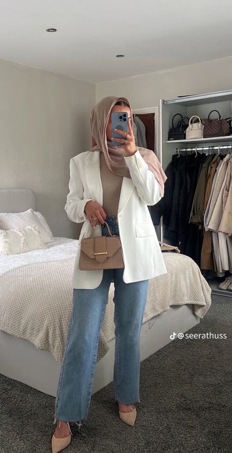 Modest Work Outfits, Outfits Muslim, Smart Casual Women Outfits, Hijab Fashion Summer, Estilo Hijab, Neat Casual Outfits, Stile Hijab, Smart Casual Work Outfit, Modesty Outfits