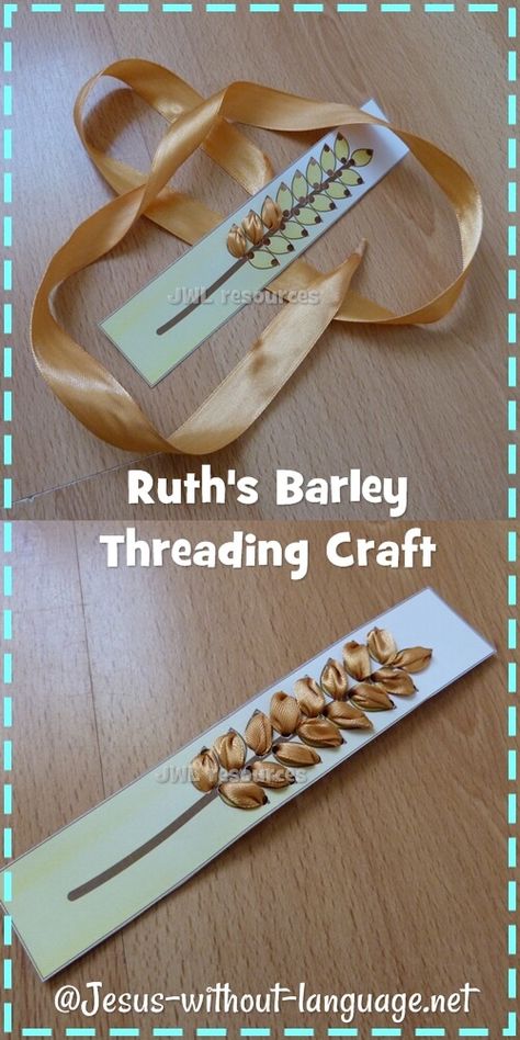 Ruth barley threading cards #Jesuswithoutlanguage Projek Menjahit, Children's Church Crafts, Bible Story Crafts, Sunday School Crafts For Kids, Preschool Bible, Bible School Crafts, Christian Crafts, Bible Crafts For Kids, Sunday School Activities