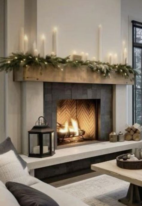 Decoration Ideas Living Room, Living Room Decoration Ideas, Tall Fireplace, Cozy Living Room Ideas, Storage Living Room, Room Decoration Ideas, Room Decor Living Room, Farmhouse Fireplace, Corner Fireplace