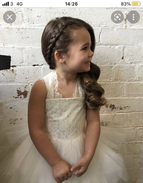 Flower Girl Wedding Hair, Junior Bridesmaid Hair, Flower Girl Hair Bows, Wedding Hairstyles For Girls, First Communion Hairstyles, Wedding Hairstyles For Women, Pretty And Polished, Communion Hairstyles, Pretty Braids