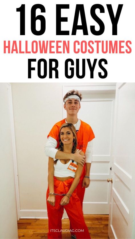 These are the easiest halloween costumes guys can copy! My boyfriend has been looking for last minute Halloween costumes for guys that are simple and unique and this was super helpful. Easy Man Halloween Costumes, Easy Halloween Costumes For Guys, Easiest Halloween Costumes, Halloween Costumes Guys, Halloween Costumes For Guys, Mens Halloween Costumes Diy, Costumes For Guys, Easy Couples Costumes, Couples Costumes Creative