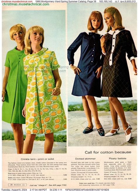 1968 Montgomery Ward Spring Summer Catalog, Page 38 - Catalogs & Wishbooks 60s Fashion Women, Maternity Sewing Patterns, 1960s Skirt, Reset Girl, Maternity Sewing, Sixties Dress, 1960s Outfits, 60s 70s Fashion, 60s And 70s Fashion