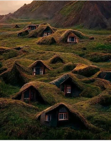 Sod Roof, Earth Sheltered Homes, Architecture Unique, Ancient Houses, Earth Sheltered, Underground Homes, Hobbit House, Daily Pictures, Earthship