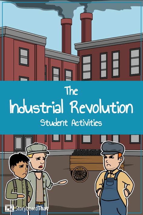 Industrial Revolution Art Projects, Social Studies Vocabulary Activities, Industrialization History, Reconstruction Lesson Plans, Industrial Revolution Projects, Industrial Revolution Anchor Chart, Industrial Revolution Activities, Industrial Revolution Lessons, Social Studies Simulations