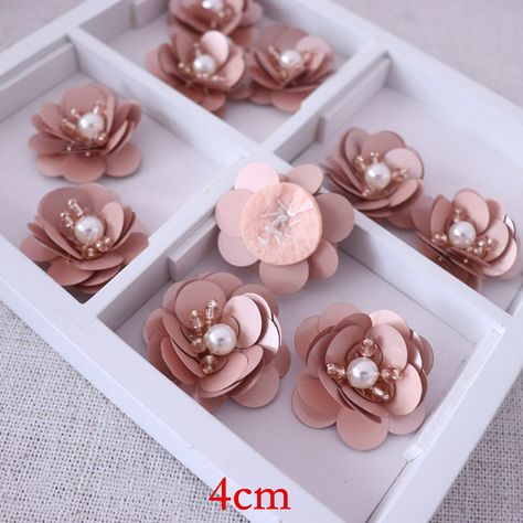 Smarter Shopping, Better Living! Aliexpress.com Applique Flowers, Embroidery Leaf, Diy Socks, Bead Sewing, Applique Wedding, Sequin Appliques, Dress Hat, Evening Dresses For Weddings, Flower Patch