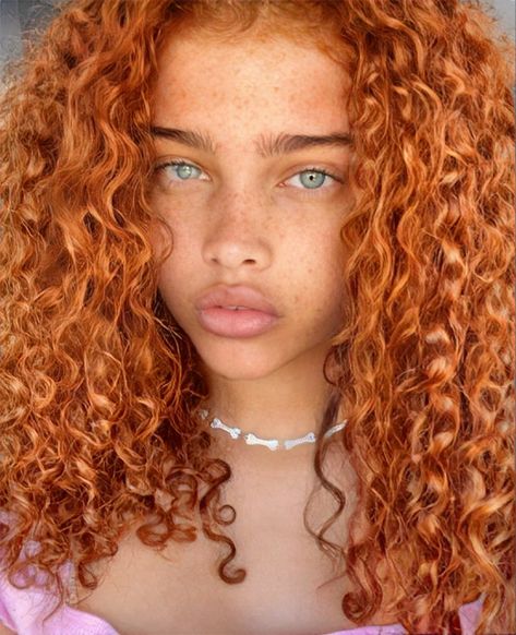 Biracial Redhead, Curly Ginger Hair, People With Red Hair, Biracial Women, Pretty Red Hair, Women With Freckles, Beautiful Freckles, Biracial Hair, Ginger Girls