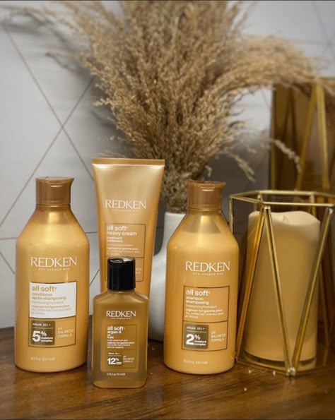 Redken All Soft Shampoo, All Soft Redken, Redken Products Aesthetic, Redken Aesthetic, Redken Shampoo And Conditioner, Redken Products, Redken Shampoo, Redken All Soft, Product Post