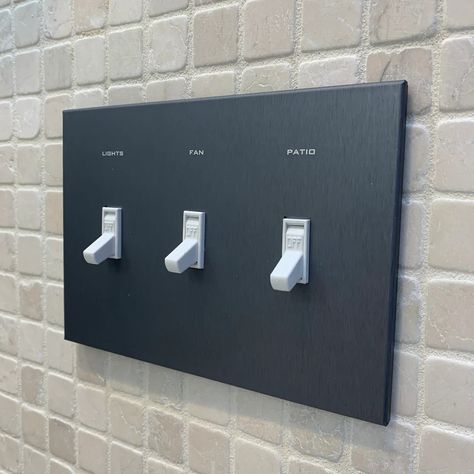 Wall Plate | Magnetic & Screwless Switch Plate Cover in Black Socket Cover, Switches And Sockets, Stainless Steel Cleaner, Clean Plates, Group Home, Classic Wall, Rare Earth Magnets, Stainless Steel Plate, Custom Icons