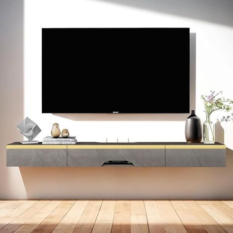 Amazon.com: Pmnianhua Under Tv Shelf, Wall Mounted Tv Console, Floating Media Console, Floating Tv Cabinet, Floating Tv Console, Floating Tv Shelf, Floating Tv Unit, Wall Mounted Tv Cabinet, Media Shelf