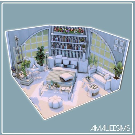 The Sims 4 Pack, Sims 4 Loft, Sims 4 Houses Layout, Sims Free Play, Sims 4 Bedroom, Sims 4 House Plans, Sims 4 House Building, House Floor Design, Sims 4 House Design