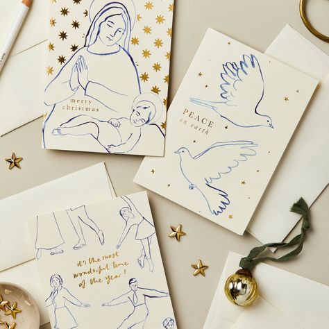 Products – Page 8 – Wanderlust Paper Co. Wanderlust Paper Co, Winter Card Design, Illustrated Greeting Cards, Christmas Greeting Cards Design, Aesthetic Christmas Cards, Dove Christmas Card, Blue Christmas Cards, Luxury Christmas Cards, Foil Christmas Cards