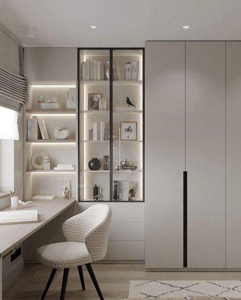 Modern Home Offices, Dressing Table Design, Luxury Closets Design, Wardrobe Design Bedroom, Bedroom Decor Design, Small Room Design, Modern Home Office, Closet Design, Home Room Design