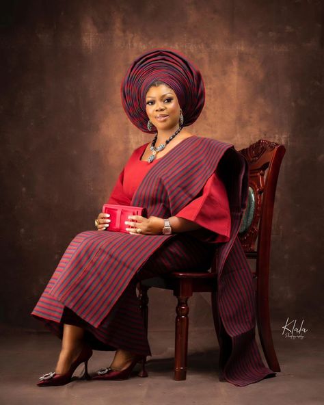 Asooke* Damask* Velvet | 55! And owning it👌✨️ A sight to behold in this asooke Happiest 55th birthday ma @sholz_tj Your best is yet to come, ma #weloveyou Cc… | Instagram Yoruba Outfit, Wedding Suit Bride, Yoruba Attire, Suit Bride, African Wedding Attire, 55th Birthday, Aso Oke, Mother Of Bride, Senior Photoshoot