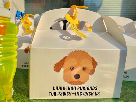 Dog Goody Bags, Doggie Goodie Bags, Dog Birthday Party Favors For Dogs, Doggy Birthday Party For Dogs Goody Bags, Dog Party Favors Target, Party Lunch Boxes, Dog Party, Puppy Party, Dog Birthday