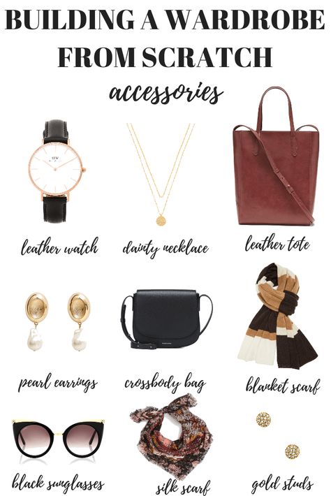 Look Expensive Capsule Wardrobe, Accessories Capsule Wardrobe, Capsule Wardrobe Bags, How To Wear Accessories, How To Style Accessories, How To Accessorize An Outfit, Capsule Accessories, Staple Accessories, Wardrobe From Scratch