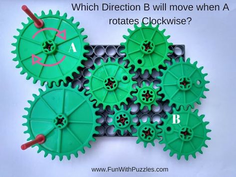 Rotating Gear Visual Puzzle Brain Teasers Pictures, Brain Yoga, Brain Teasers Riddles, Brain Teasers For Kids, Kids Puzzles, Hard Puzzles, Critical Thinking Activities, Daily Puzzle, Picture Puzzle