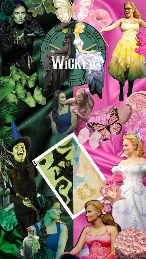 Wicked Musical Tattoo, Wicked Musical Broadway, Broadway Wicked, Musical Wallpaper, Elphaba And Glinda, Wicked Musical, Wicked Tattoos, Fairy Stories, Wallpaper Gallery