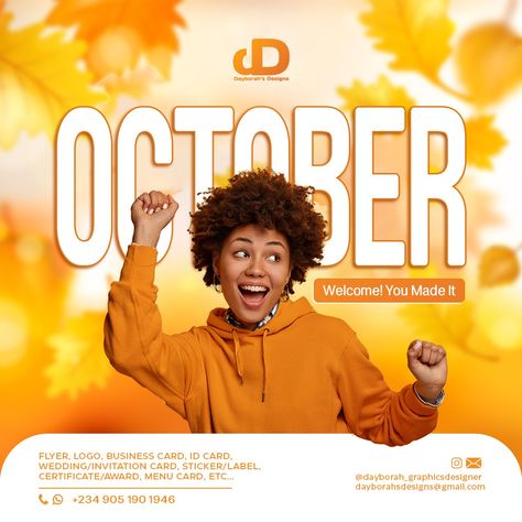 October flyer design Happy New Month October Design, Happy New Month October Flyer Design, October Graphic Design, October Flyer Design, Happy New Month October, New Month October, Happy New Month Flyer Design, New Month Flyer Design, New Month Flyer