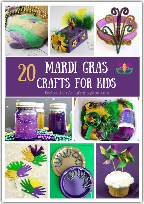 Mardi Gras Hats Diy Crafts For Kids, Marci Grad Decor, Mardi Gras Drinks For Kids, Easy Mardi Gras Crafts For Kids, Kids Mardi Gras Party Ideas, Mardi Gras Crafts For Toddlers, Carnival Crafts For Kids, Mardi Gras Activities For Kids, Mardi Gras Crafts For Kids