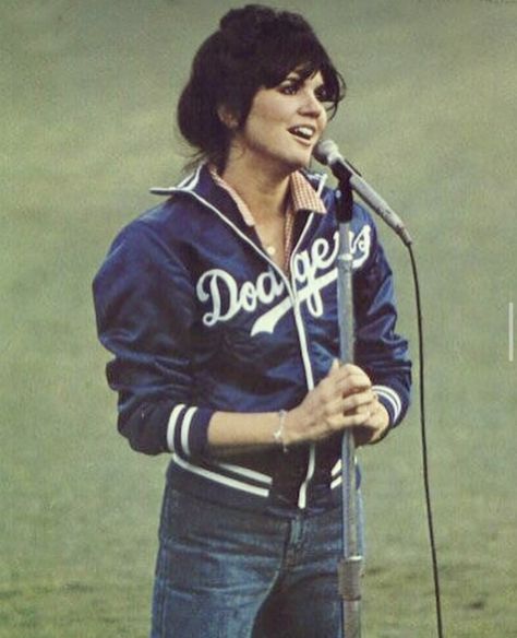 Linda Rondstadt, Dodgers Girl, Eagles Band, Linda Ronstadt, Dodger Stadium, Country Rock, Triumph Bonneville, Go Blue, National Anthem