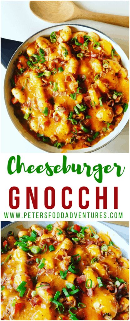 Cheeseburger Appetizer, Cheeseburger Gnocchi, Recipes Gnocchi, Gnocchi Recipes Easy, Gnocchi Dishes, Potato Appetizers, Gnocchi Recipe, Diy Easy Recipes, One Pot Meal