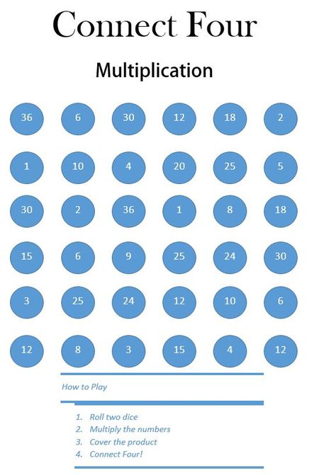 Connect Four Multiplication Game, Multiplication Connect 4, Maths Centres, Multiplication Facts Practice, Library Games, Math Tutoring, Multiplication Activities, Connect Four, Math Madness