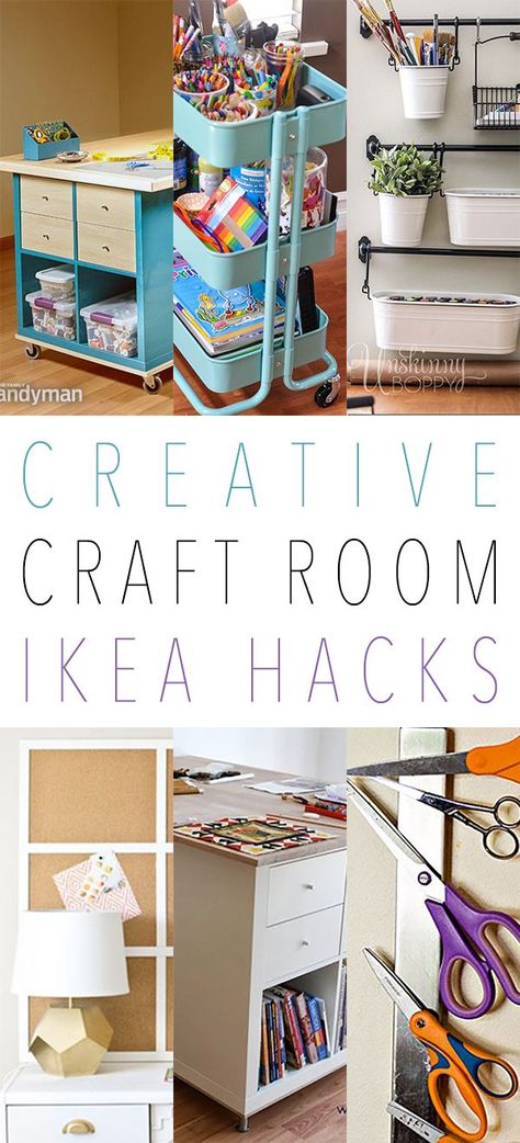 It is time for yet another fun IKEA Hack Collection and this time we are going to be focusing on Craft Room IKEA Hacks. Yes…all of the hacks here today would work amazingly well in your craft room or space. We have some more complex ones like Crafting Work spaces and then most of these … Ikea Magnet, Craft Room Ikea, Ikea Craft Room, Ikea Crafts, Ikea Inspiration, Ikea Organization, Arts And Crafts Storage, Room Hacks, Cottage Market