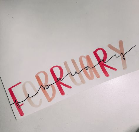 hand lettering. february. write. February Calligraphy, Calendar Calligraphy, Bullet Journal Calendrier, Calendar Doodles, Word Art Quotes, Learn Hand Lettering, Free Calligraphy Fonts, Bullet Journal 2019, Handwriting Alphabet