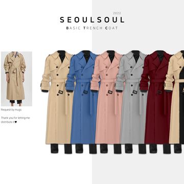 BASIC TRENCH COAT | SEOULSOUL on Patreon Sims 4 Male Trench Coat, Sims 4 Cc Coat Patreon, Sims 4 Cc Outerwear, Sims 4 Cc Waistcoat, Sims 4 Cc Long Coat, Sims 4 Cc Trench Coat Male, Trench Coat Sims 4 Cc, Sims 4 Long Coat, Sims 4 Cc Trench Coat