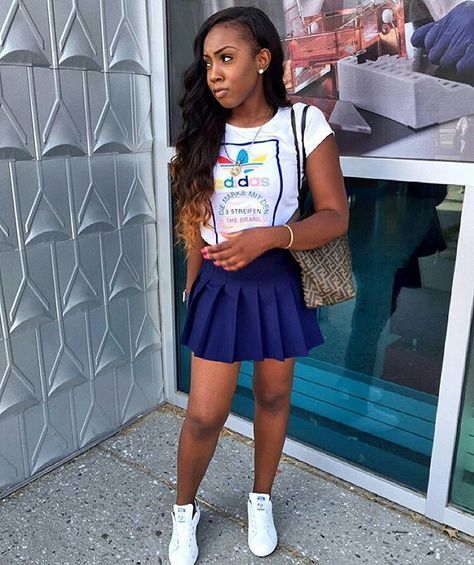 ✨Twitter, IG,& Pinterest: @skyyamazin                                   for poppin' errthang. ✨ Blue Dress Outfit, Cute Back To School Outfits, Outfits For High School, Baddie Outfits For School, School Outfits Highschool, Outfit School, Black And Blue Dress, High School Outfits, Lit Outfits