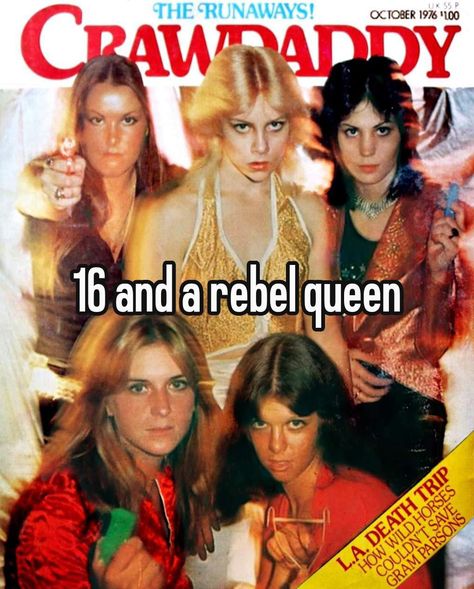 The Runaways 70s, Roxy Music 70s, The Runaways Wallpaper, The Runaways Aesthetic, Joan Jett And Cherie Currie, Sandy Aesthetic, Marie Currie, Sandy West, Rockstar Girl