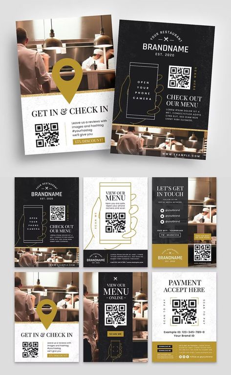 QR Code / Check In Flyer Templates AI Food Website Design, Christmas Campaign, Promotional Flyers, Marketing Flyers, Food Website, Graphic Design Layouts, Flyer Design Templates, Food Poster, Graphic Design Tutorials