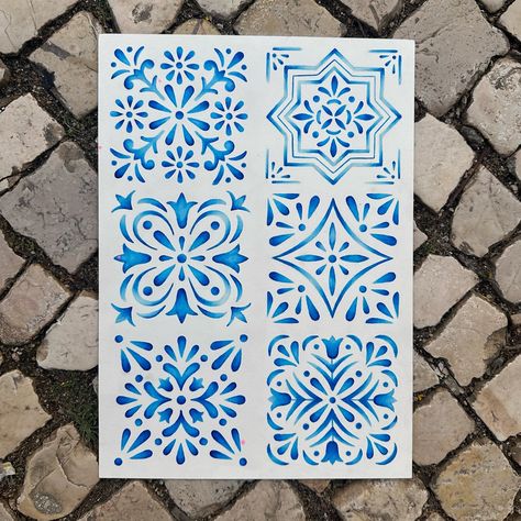 A painting based on Lisbon tiles. Swipe to see the inspiration. All of them are ready to tattoo in blue or black. DM to book! ▪️DM to book an appointment 📍@casatigretattoo LISBOA follow my 🐯friends: @dcardosotattoo @tattoocunha @alex_edwards @vdvilela #azulejos #azulejosportugueses #azulejostattoo #traditionalartist #traditionaltattoo #oldschooltattooing #oldschooltattoos #traditionaltattoos #oldschooltattoo #oldschooltattz #traditionaltattooing #traditionaltattooartist #traditionaltatt... Portuguese Tile Tattoo, Azulejos Tattoo, Tile Tattoo, Portugal Tattoo, Lisbon Tiles, Portugal Art, Portuguese Tile, Portuguese Tiles, Vintage Tile