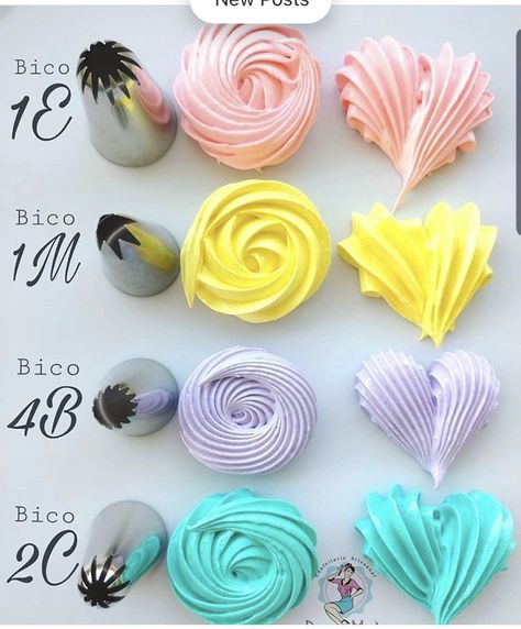 Kue Fondant, Cake Nozzles, Deco Cupcake, Baby Cupcakes, Torte Creative, Resepi Biskut, Resipi Kek, Cupcake Decorating Tips, Cake Piping