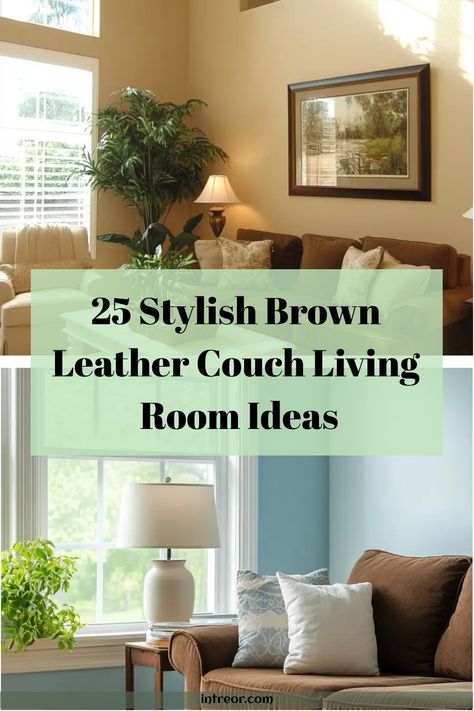 Looking to spruce up your living room with a cozy touch? Explore these inviting brown couch living room ideas that will transform your space into a stylish sanctuary. Discover how to decorate around a brown leather couch to create a warm and welcoming atmosphere. Whether you're working with small spaces or aiming for a modern look, these inspirational brown couches in living room ideas will help you design the perfect cozy retreat for relaxing and entertaining. Brown Couches In Living Room, Leather Couch Living Room Ideas, Brown Couch Living Room Ideas, Brown Couches, Leather Couch Living Room, Brown Leather Couch Living Room, Brown Leather Recliner, Couch Living Room Ideas, Leather Couches Living Room