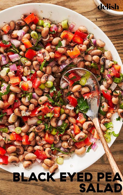 Black Eye Pea Summer Salad, Mediterranean Black Eyed Peas, Black Eyed Peas Side Dish, Black Eye Pea Salad Recipe, Blackeye Pea Salad, Black Eye Pea Recipes, Black Eyed Pea Salad Recipe, New Years Salad, Black Eye Peas Recipes