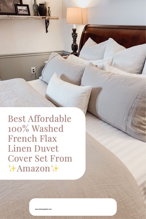 Oversized King Duvet Cover Sets, Taupe Linen Bedding, Linen King Bedding, Natural Color Linen Bedding, Best Duvet Covers Linen, White Linen Duvet Cover Master Bedrooms, Linen Duvet Set, Natural Colored Bedding, Neutral Bed Set