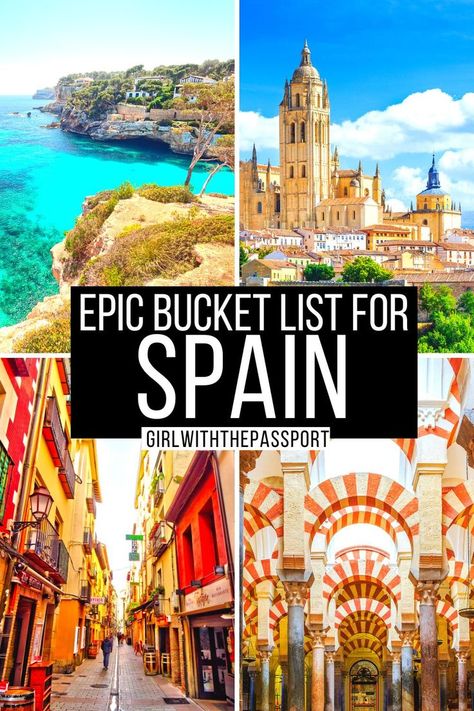 The Ultimate Spain Bucket List + Secret Expert Tips Best Spain Destinations, Best Of Spain, Where To Visit In Spain, Best Spain Itinerary, Spain And Italy Itinerary, Spain Things To Do, Spain Itinerary One Week, Best Places In Spain, Spain Travel Tips