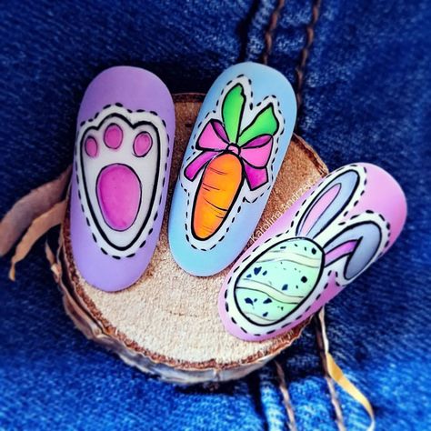 30 Cute Easter Nails to Inspire You Easter Nail Designs 2024, Cute Easter Nails, Pop Art Nails, Cute Chicks, Wedding Nail Art Design, Nails Easter, April Nails, Colourful Nails, Bunny Nails