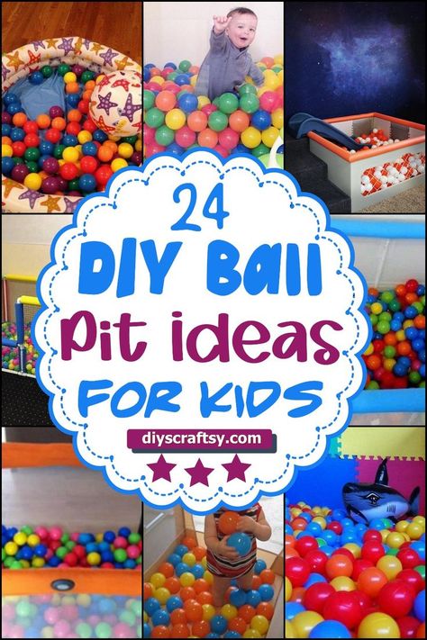 DIY Ball Pit Ideas Ball Pit Ideas, Diy Ball Pit, Ball Pit For Toddlers, Kids Ball Pit, Baby Ball Pit, Ball Pit Balls, Ball Pit, Kids Playroom, Sensory Play