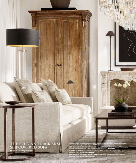 RH Source Books RH Interiors 422 Cool Ideas, A Living Room, Restoration Hardware, Living Room Inspiration, Living Design, Sofa Design, Luxury Living, Home Living Room, Home Deco